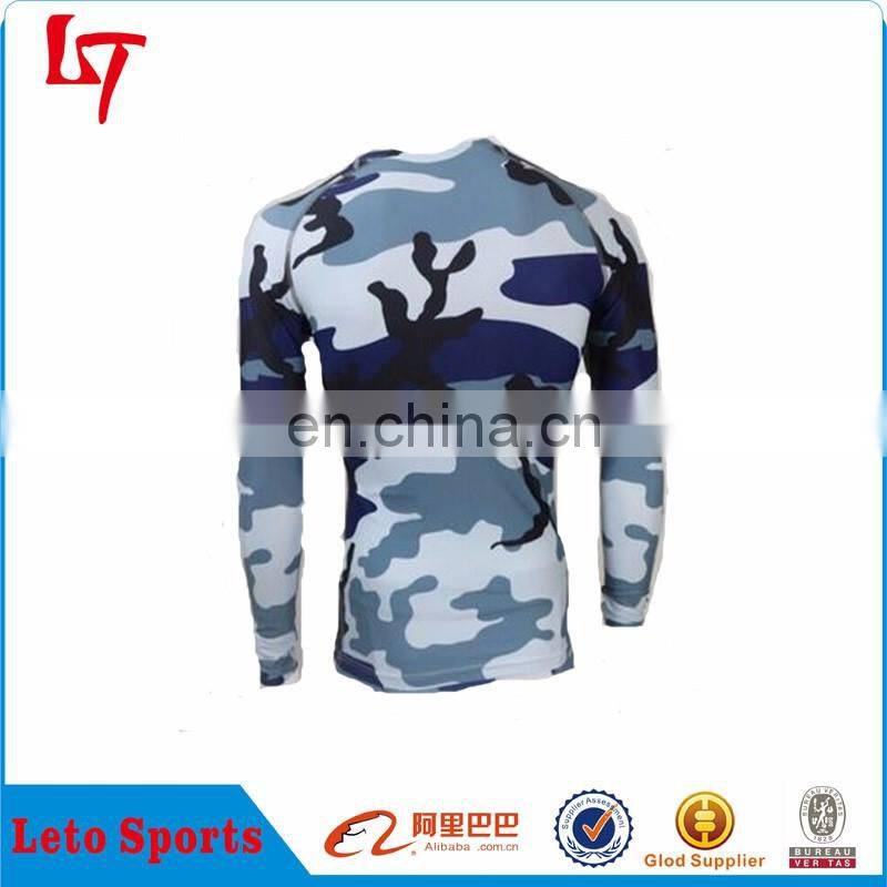 Men's Sublimation Long Sleeve Camol t- Shirts Athletic Training Fitness Sports Jersey