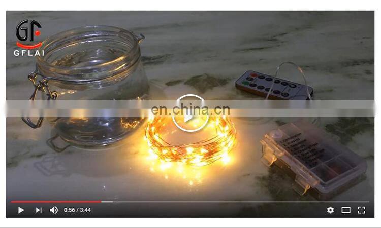 Dimmable Remote Controlled Battery Powered Copper Wire Lights Holiday Decorative Timer