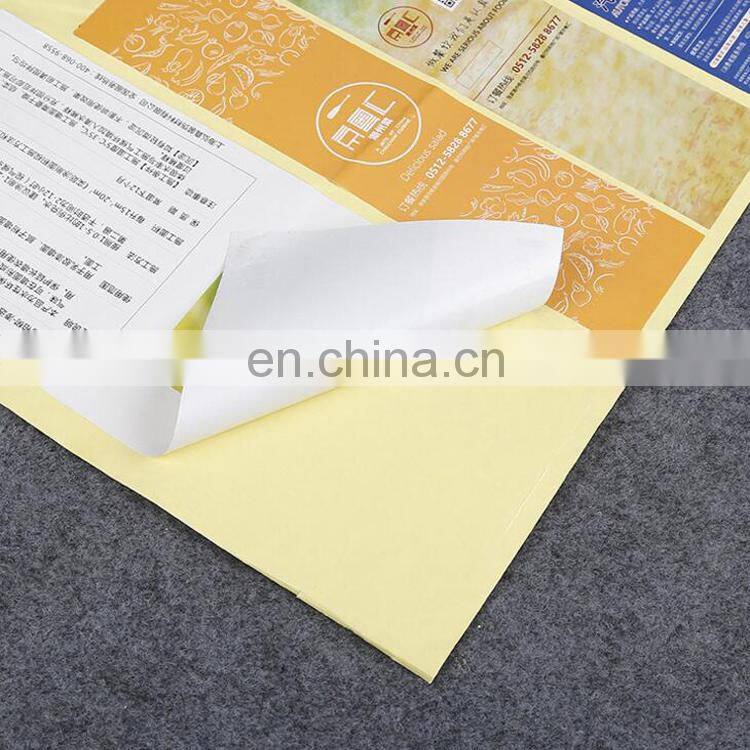 factory price custom waterproof medicine bottle self adhesive sticker,food paper self adhesive label