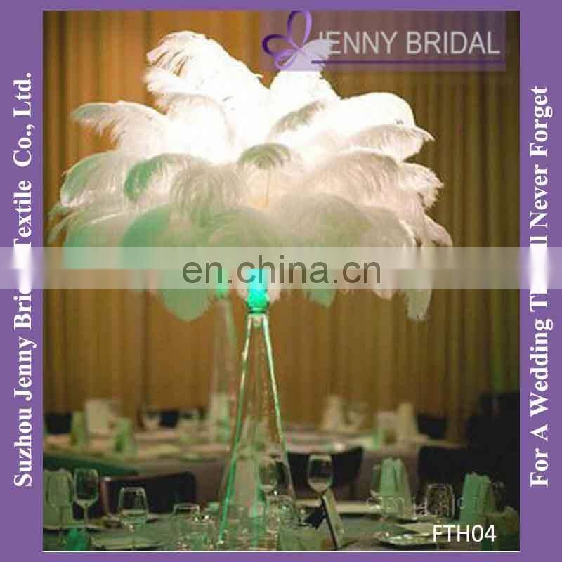 FTH02 Wedding Table Decoration White Artificial Ostrich Feathers