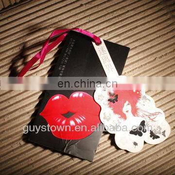 custom fashion paper hangtag for lady garment