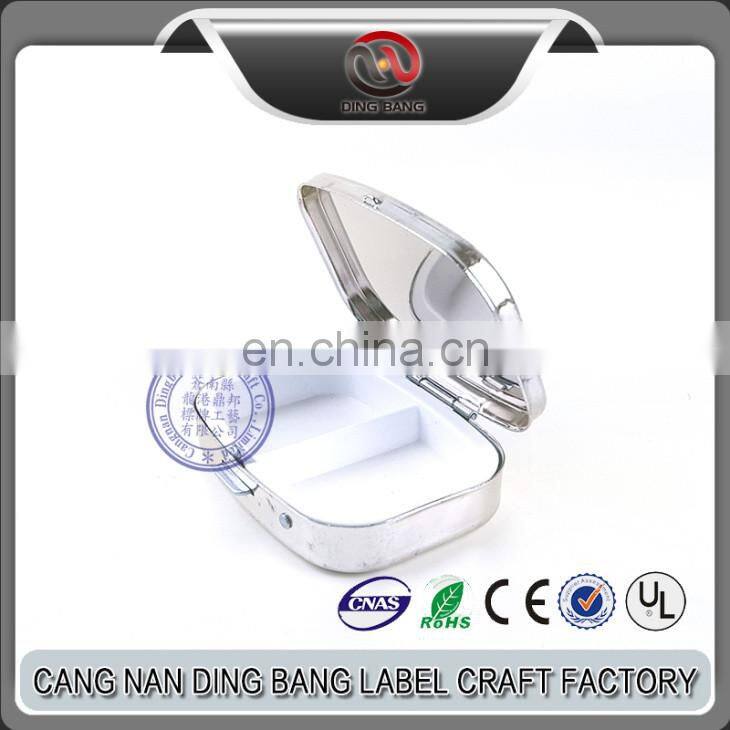 Wholesale Hot Selling Custom Made Plastic Inner Type And With Mirror Type Domed Metal Small Jewelry Box