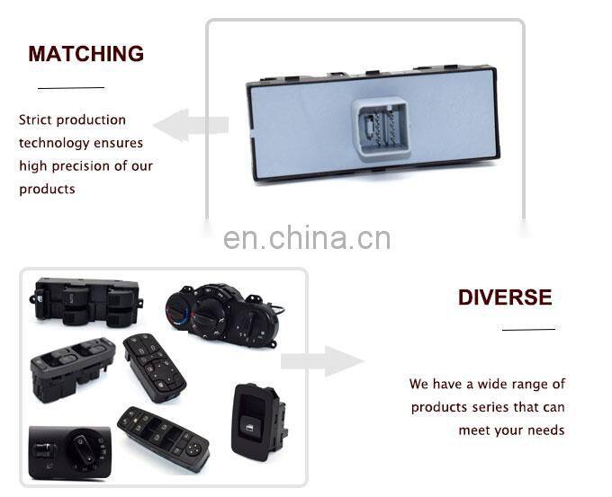 5ND959857 Chrome Master Window Switch 10pin For VW Touran Tiguan Passat