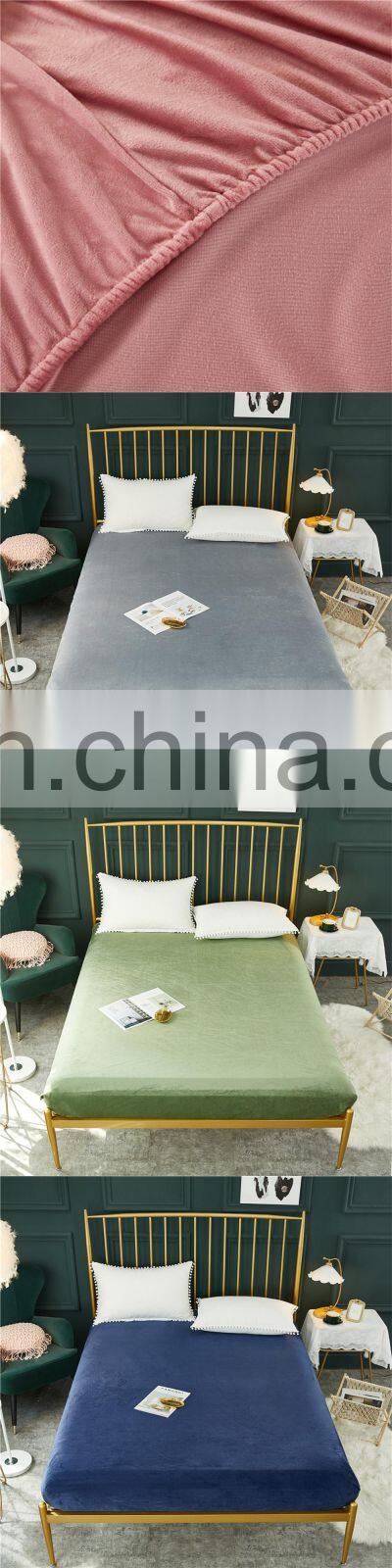 Microfiber Brushed Velvet Deep Pocket Fitter sheet for Full Mattress with Elastic Band Machine Washable