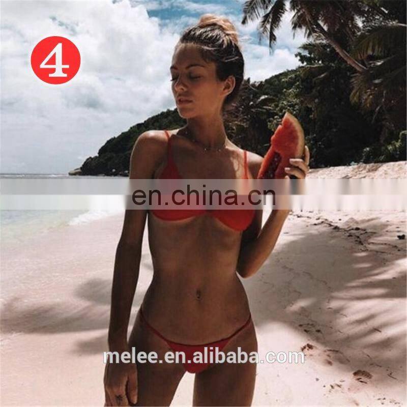 RTS custom Sexy Swimwear Micro Mini Thong Bikini Thong Swimsuit For Women