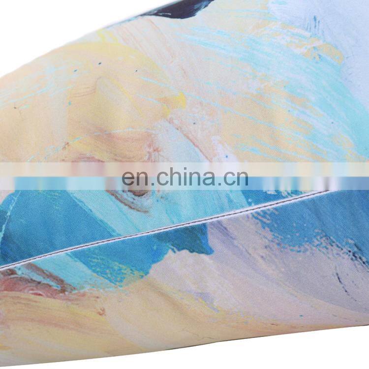 Oil Painting Sunset Mountains Decor Pillowcases Polyester 30x50cm Square Hidden Zipper Home Cushion Decorative Pillowcase