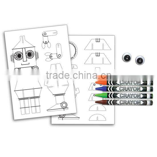 DIY Kids toy Educational toy 3D Paper Character Robot Activity Kit 3d Puzzle