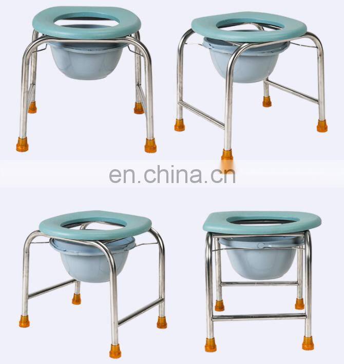 Simple and lightweight stainless steel toilet chair ultra high load-bearing disabled toilet Commode Chair