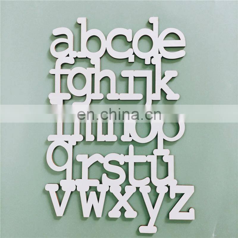 INS simple 26 wooden letters hanging flag party pull flag children's room decoration hanging wall photography props