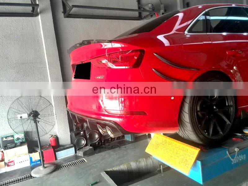 JCSportline Carbon Fiber S3 Rear Diffuser Lip for Audi A3 8V SLINE S3 Sedan 4-Door 14-16
