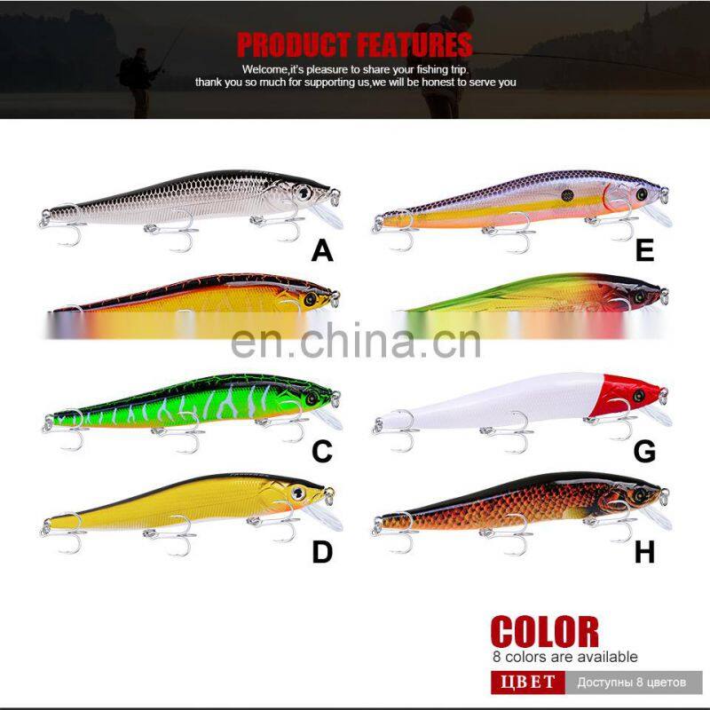Lure industrial printing bait e-commerce fishing gear wholesale12cm/14gWith gift accessories e black minnow