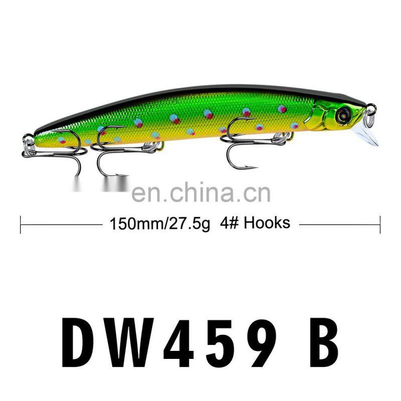 15cmlure baitVIBHard bait bionic water pulling bait 27.5gfish lead sea fishing lure Suspending jerkbait fishing artificial minno