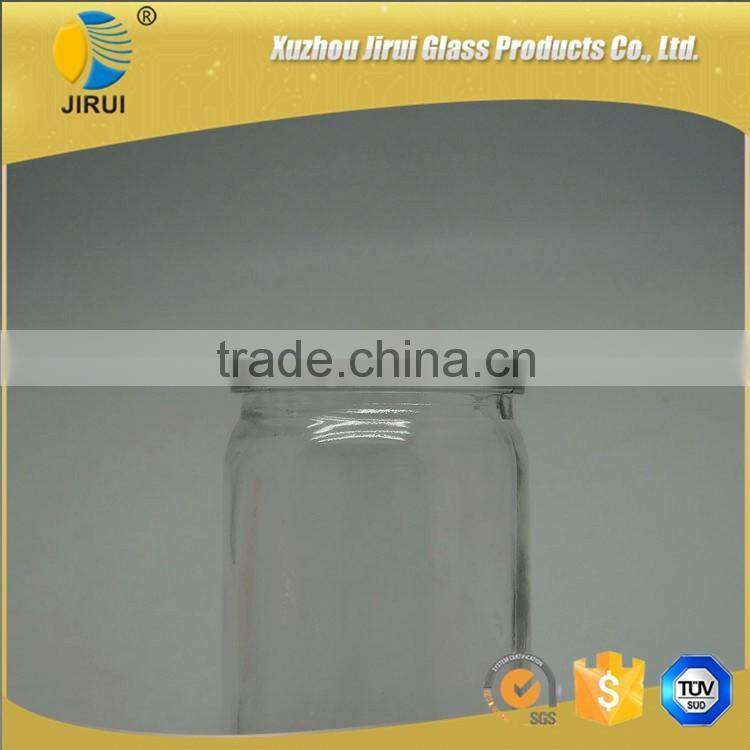 400ml Cylinder Shape Clear Glass Candle Jar