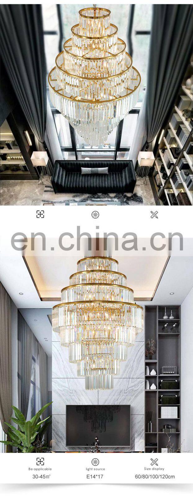 Luxury Indoor Decoration Lighting Home Villa Hotel Crystal LED Hanging Lamp