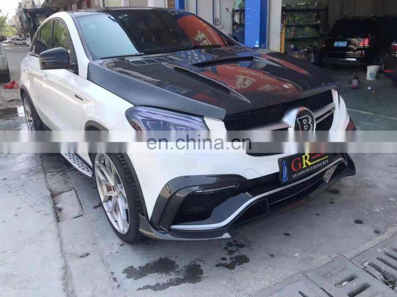 Runde Top Quality For 16-19 Mercedes-benz Gle Upgrade Brabus Carbon Fiber Body Kit Front Lip Rear Lip Spoiler