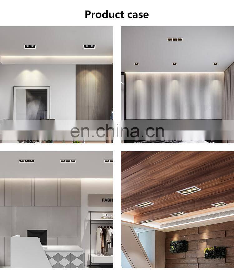 Commercial Anti Glare COB Aluminum Down Light Indoor Home Office 10W 2*10W 3*10W LED Linear Grille Lamp