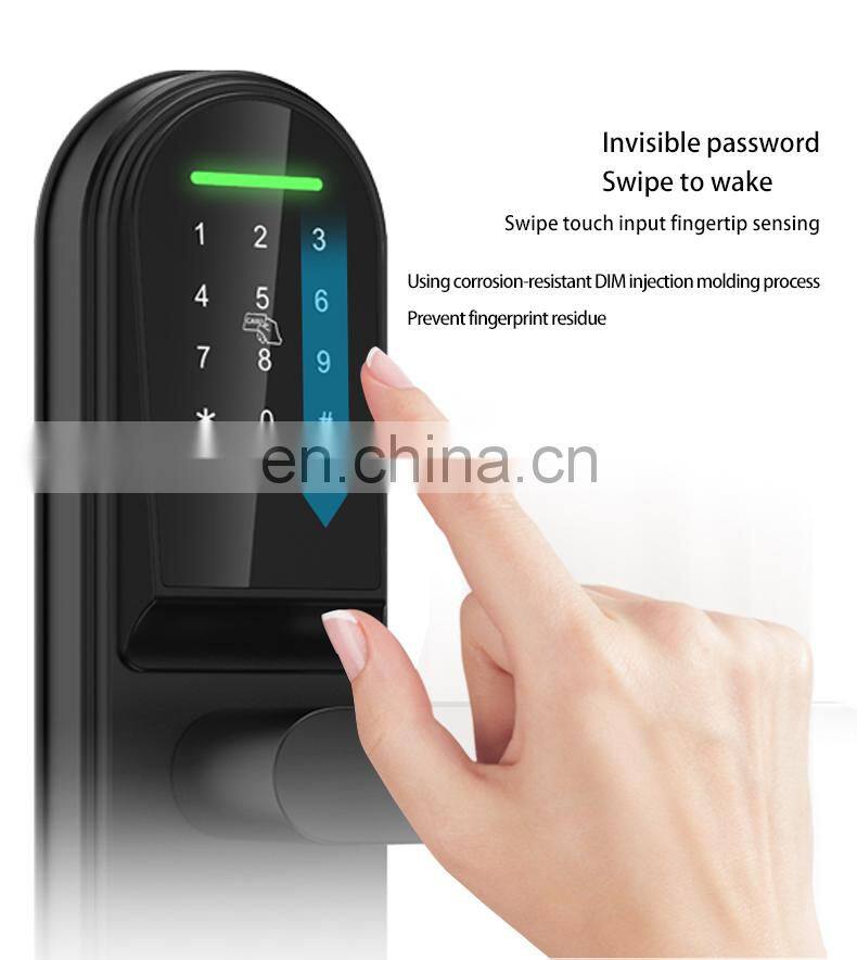 Top ranking product Keyless Entry Door Lock Smart tt Door Lock Passcode Wifi Card Key For Office Home Apartment