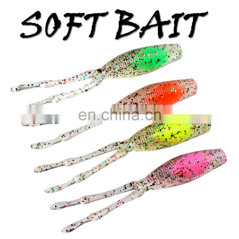 JOHNCOO 75MM 2.8G Soft Plastic Trout Crappie Fishing Lures 10Pcs/Box