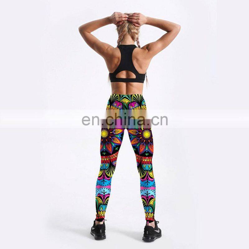 2020 Latest style Leggings sublimation printing Legging Women Calf-Length White Pants Black Casual Capri's Hot Elastic Legging
