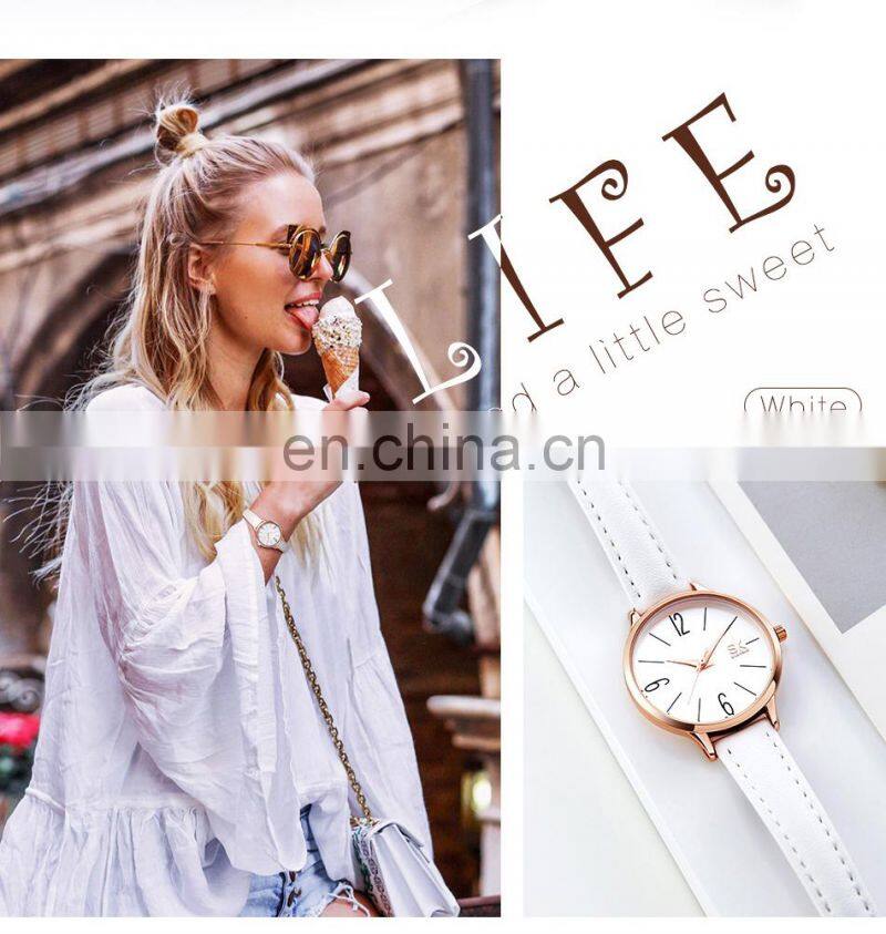 SHENGKE New Fashion Simple Style Temperature Noble Blue Women Watch Men Women Quartz Wristwatches Dropshipping
