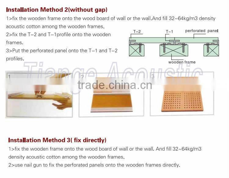 Perforated wood panel Guangdong acoustic product