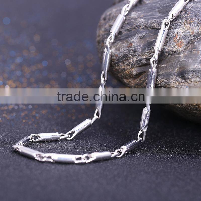 good selling fashion jewelry high quality rhodium plated chain necklace