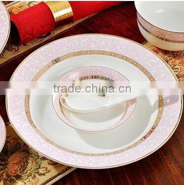 56 pcs Alibaba China Supplier Wholesale Ceramic Dinner Plate Set