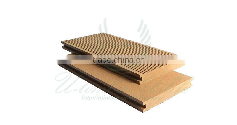 Composite deep embossing wpc decking outdoor flooring 150x25mm