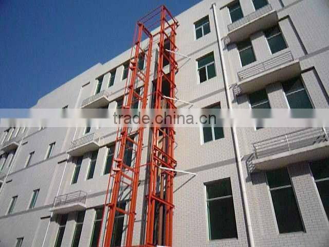 hydraulic wall mounted guide chain lift platform