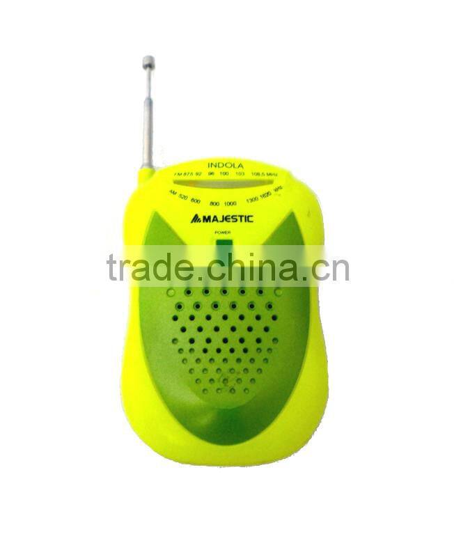 Shinning Yellow Palm Size Super Mini Pocket AM FM Radio
