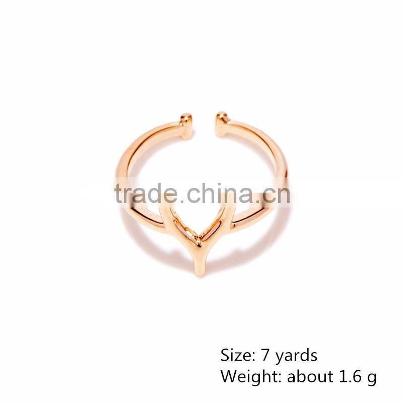 New Arrival Jewelry Fashion Simple Y Letter Open End Mens Designer Finger Rings