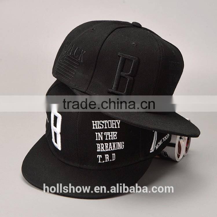 Letter Embroidery Fashion Man Women Flat Hiphop Caps Custom Snapback