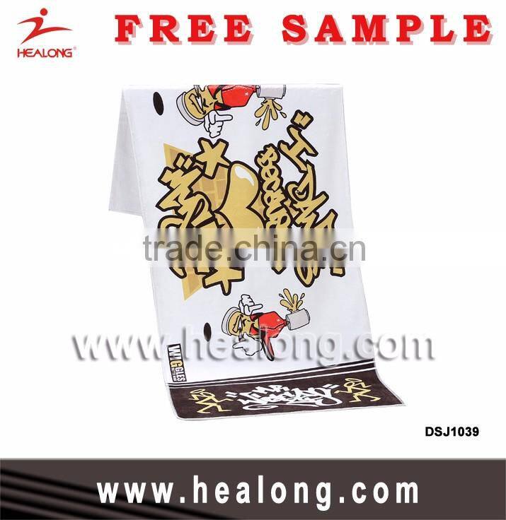 Sublimation Customized Logo Gym Sport Personalized Cleaning Cartoon Towel Design