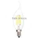 E14 C35S led candle light AC100-140V/220-240V Glass housing 2W 4W CE RoHS C35 led filament bulb