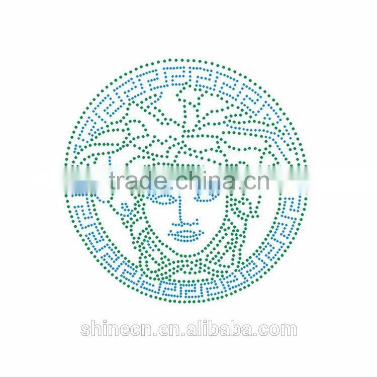 Customized Middle east quality Fashion rhinestone heat transfer motif wholesale