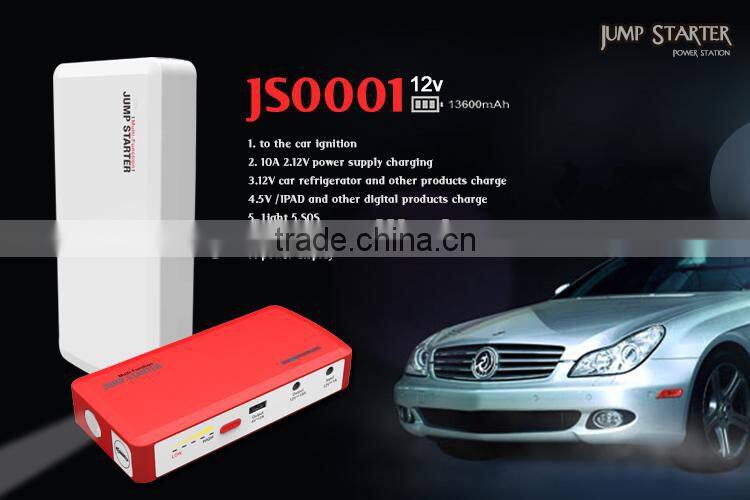 2015 Compact Car Jump Starter and Portable Charger Emergency Power Bank Mini LED Flashlight
