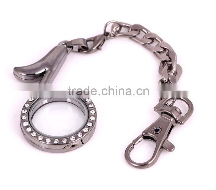 Floating Keychain Locket Floating Locket Keychain Floating Locket Key Chain with Lobster Clasp