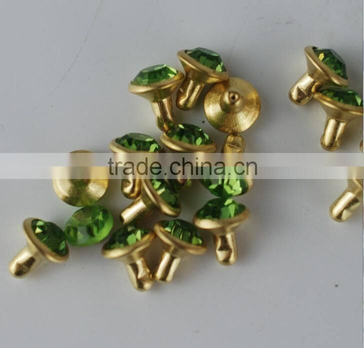 4mm/5mm/6mm/7mm/8mm Rhinestone rivet for leather