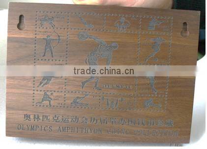 Top quality real wood coin display box