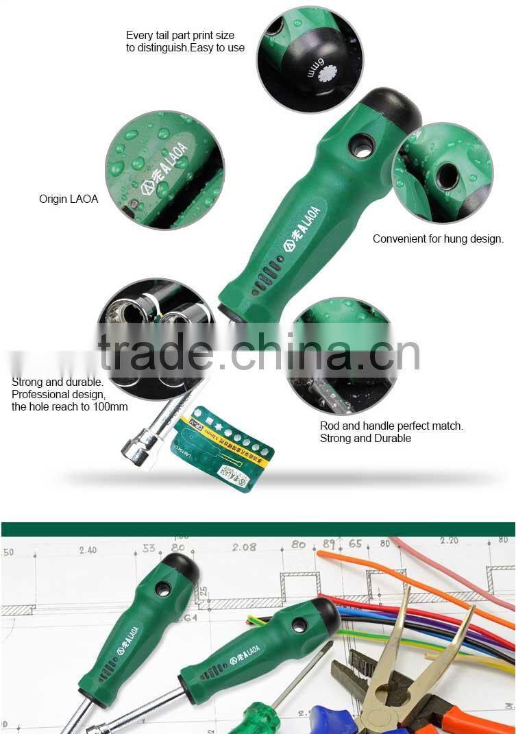 LAOA12 Angle Torx CR-V Mulction Socket Screwdriver Rubber Handle Screw Driver tool Arbor hardening Antislip Metal For Hex Screw