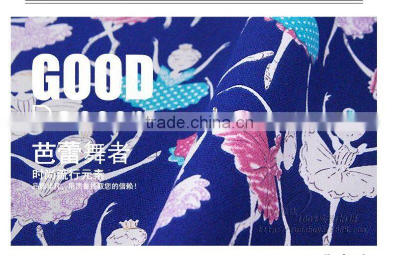 The new dance girl printed canvas bags shoes fabric hat material