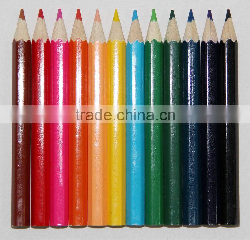12 Mini Color Pencil Set, 3.5" Wooden Color Pencil