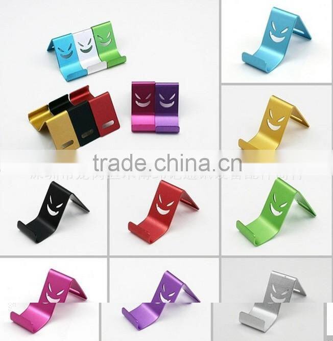 Universal Color Devil Smile Face Aluminum Metal Mini Cell Phone Holder Smartphone Hoder Phone Stand