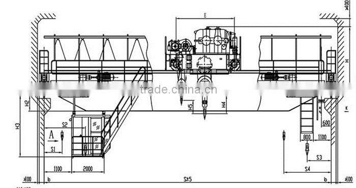 QD model overhead travelling crane with hook