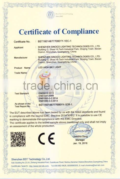 2016 best selling industrial led high bay light led high bay light 100w ip65 led high bay light