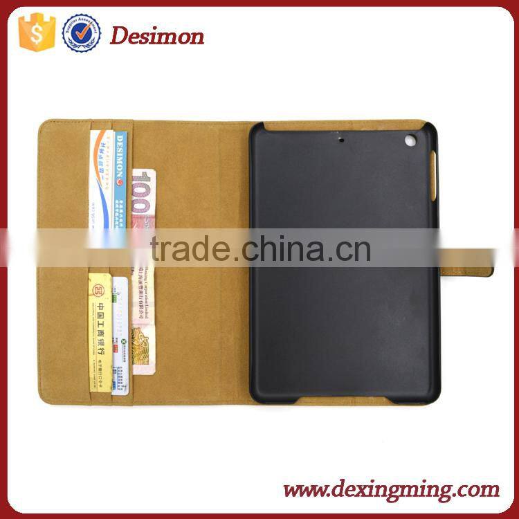 Desimon Folio Stand genuine leather Case for apple ipad mini 4 cover