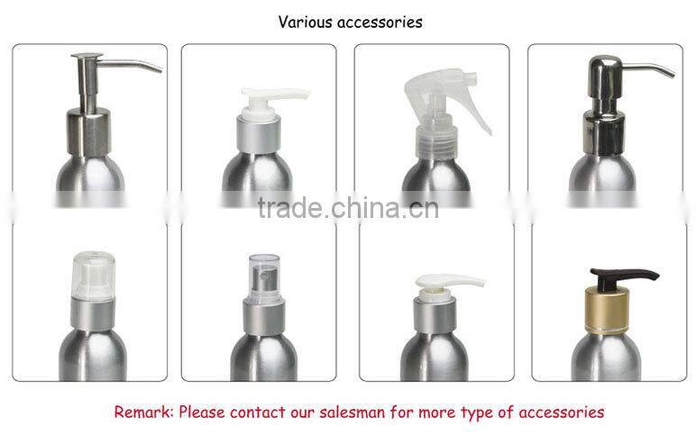 lotion aluminum empty bottles container for shampoo