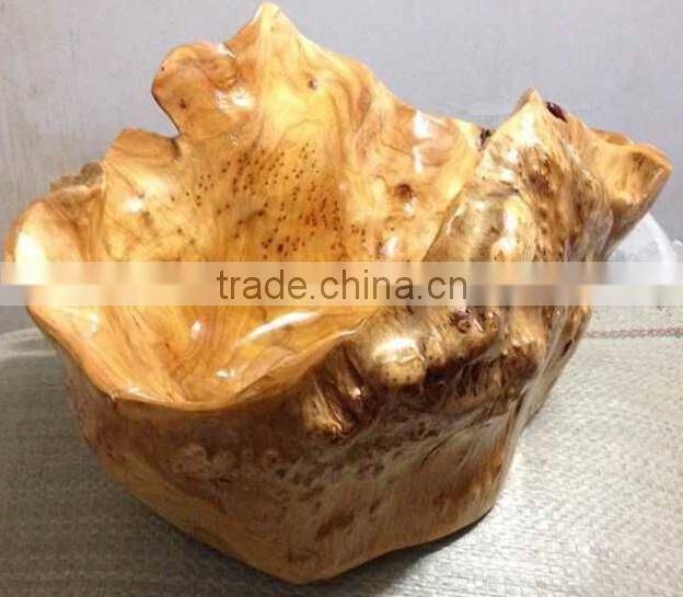 Restaurant Cafe needs! Root Carving Wood Wooden Bowl well sell in US