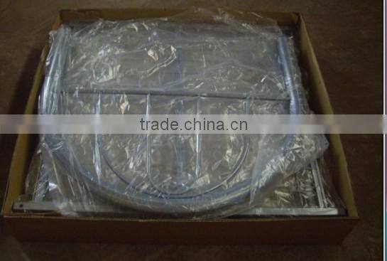 silver grey single metal beds/good school furniture metal dormitory beds