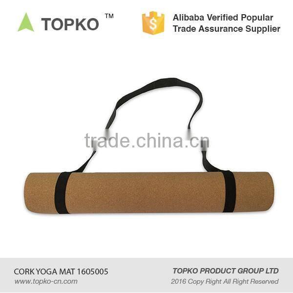 TOPKO no smell natural cork yoga mat Cork surface TPE yoga mat
